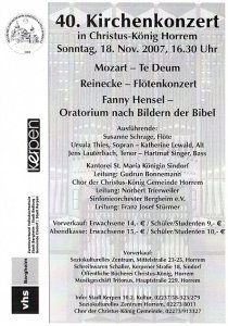 Kirchenkonzert 18.11.2007 Flyer