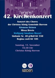 Kirchenkonzert 15.11.2009 Programm