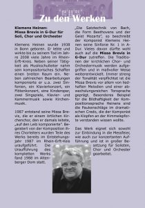 Kirchenkonzert 15.11.2009 Programm