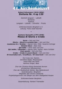 Kirchenkonzert 13.11.2011 Programm
