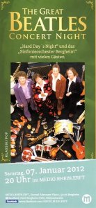 The Great Beatles Concert Night 07.01.2012 Flyer