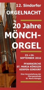 Orgelnacht 24.09.2016 Flyer